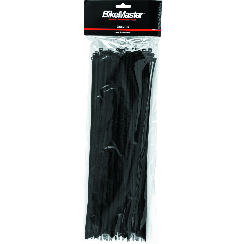 BikeMaster 151676 - BKM151676 - BikeMaster 15in Cable Ties (Pack of 100) - Black - Shipped in Europe - Tuningsupply.com