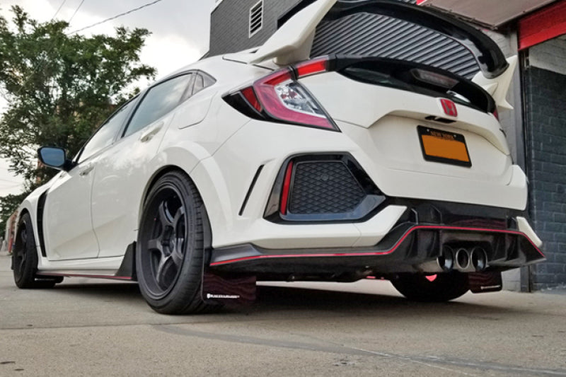 Rally Armor MF47-UR-BLK/DGRY - RALMF47-UR-BLK/DGRY - Rally Armor 17-22 Honda Civic Type R Black UR Mud Flap w/Dark Grey Logo - Shipped in Europe - Tuningsupply.com