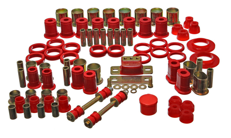 Energy Suspension 3.18112R - ENG3.18112R - Energy Suspension 66-72 Oldsmobile Cutlass/442/F-85/Europa Red Hyper-flex Master Bushing Set - Shipped in Europe - Tuningsupply.com