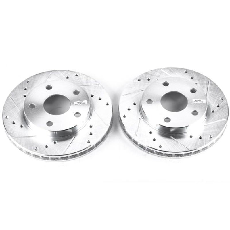 PowerStop JBR590XPR - PSBJBR590XPR - Power Stop 91-95 Toyota MR2 Front Evolution Drilled & Slotted Rotors - Pair - Shipped in Europe - Tuningsupply.com