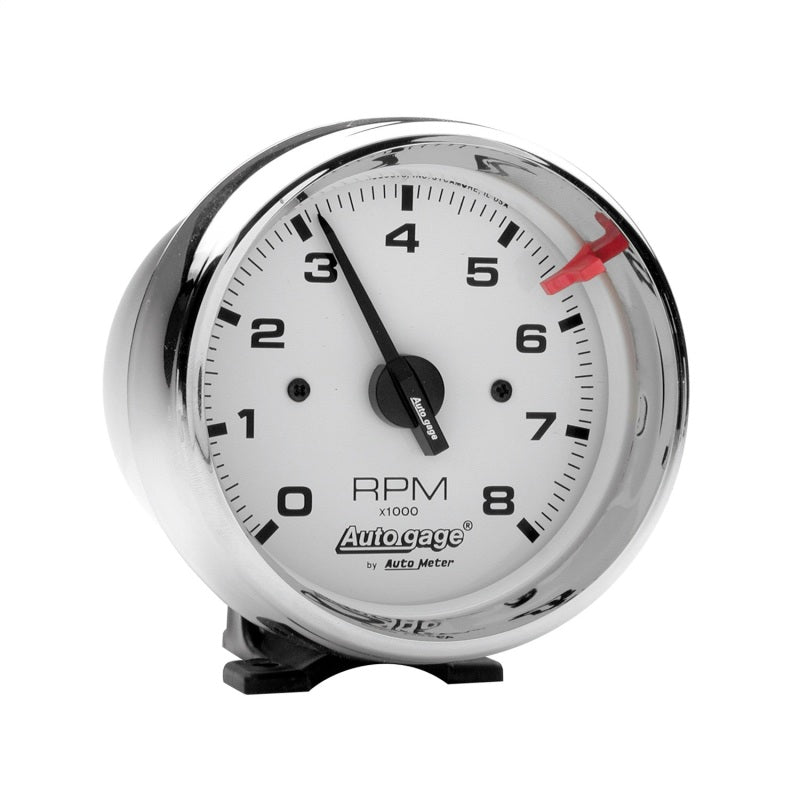AutoMeter 2304 - ATM2304 - Autometer Autogage 3-3/4in White 8000 RPM Pedestal Mount Tachometer - Shipped in Europe - Tuningsupply.com