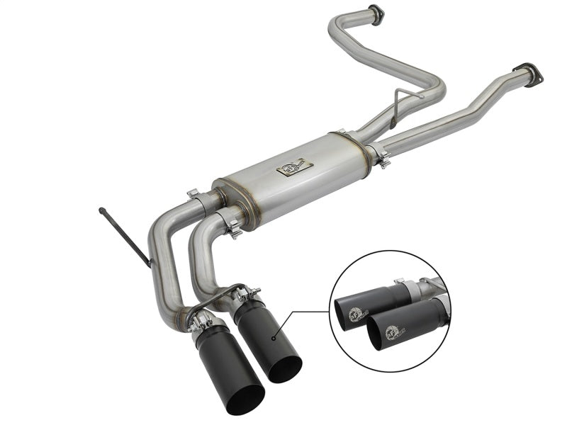 aFe 49-46126-B - AFE49-46126-B - aFe POWER Rebel Series 2-1/2in 409 SS Cat Back Exhaust w/ Black Tips 16-17 Nissan Titan V8 5.6L - Shipped in Europe - Tuningsupply.com