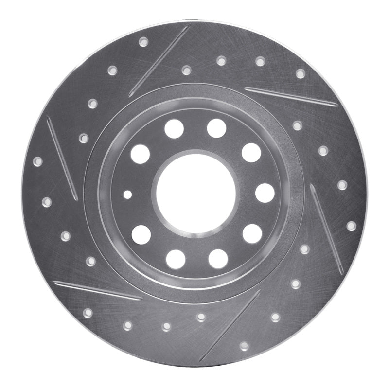 R1 Concepts 631-74031R - RNC631-74031R - R1 05-25 Audi A3 Rear Right Drilled & Slotted Silver Brake Rotor - Shipped in Europe - Tuningsupply.com