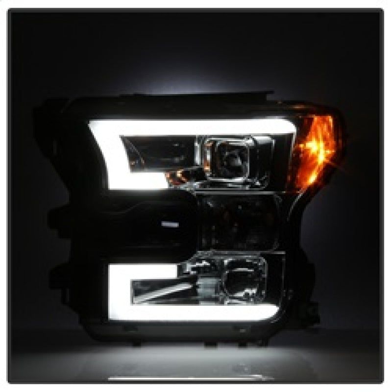 SPYDER 5083678 - SPY5083678 - Spyder Ford F150 2015-2017 Projector Headlights - Light Bar DRL LED - Smoke PRO-YD-FF15015-LBDRL-SM - Shipped in Europe - Tuningsupply.com