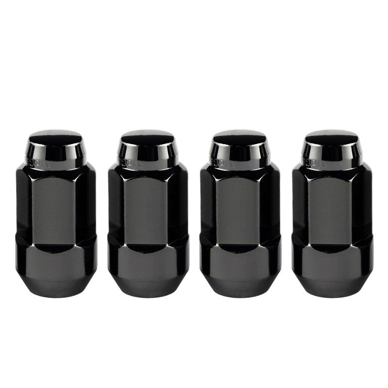 McGard 64034 - MCG64034 - McGard Hex Lug Nut (Cone Seat Bulge Style) M14X1.5 / 22mm Hex / 1.945in. Length (4-Pack) - Black - Shipped in Europe - Tuningsupply.com