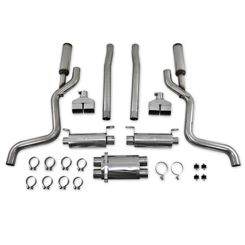 MBRP PS7110304 - MBRPS7110304 - MBRP 08-11 Dodge Challenger SRT8 6.1L Hemi T304 Cat Back Dual Split Rear - Shipped in Europe - Tuningsupply.com