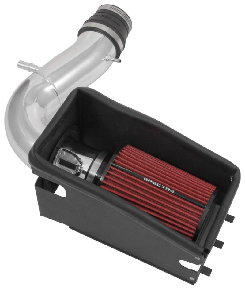 Spectre 9038 - SPE9038 - Spectre 11-19 Ford Explorer V6-3.5L F/I Air Intake Kit - Polished Aluminum w/Red Filter - Shipped in Europe - Tuningsupply.com