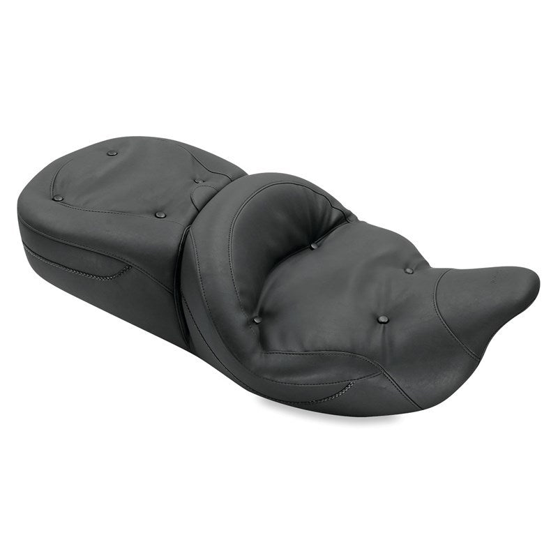Mustang Motorcycle 79539 - MMP79539 - Mustang 08-21 Harley Electra Glide, Rd Glide, Rd King, Str Glide Touring 1PC Seat Regal - Black - Shipped in Europe - Tuningsupply.com