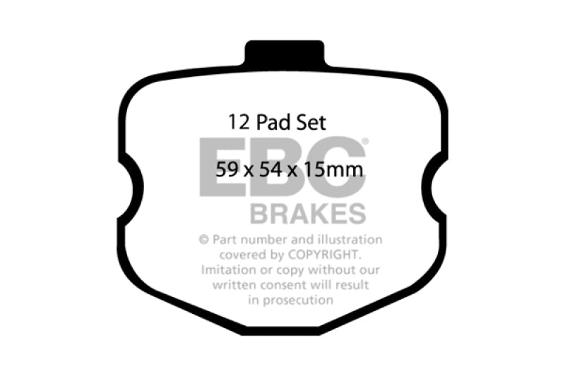 EBC DP31771C - EBCDP31771C - EBC 06-08 Chevrolet Corvette (C6) 7.0 (Z06) Redstuff Front Brake Pads - Shipped in Europe - Tuningsupply.com