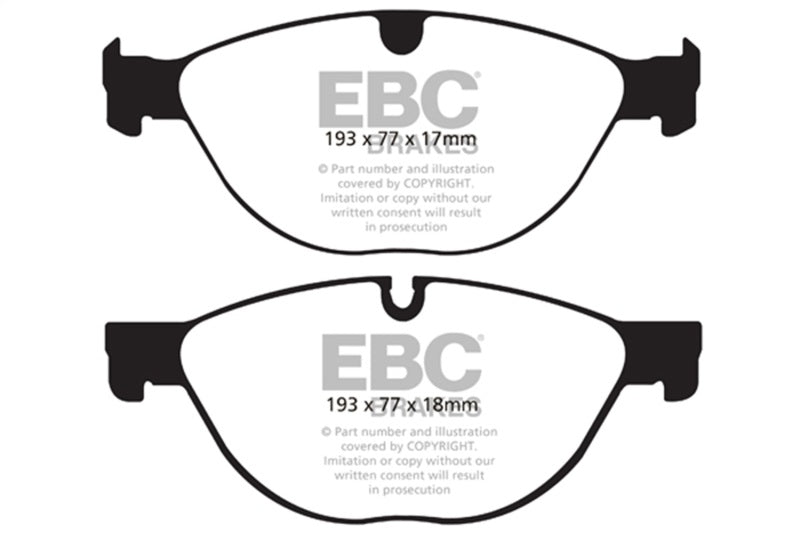 EBC DP32076C - EBCDP32076C - EBC 10-15 Jaguar XF 5.0 Supercharged (470) Redstuff Front Brake Pads - Shipped in Europe - Tuningsupply.com