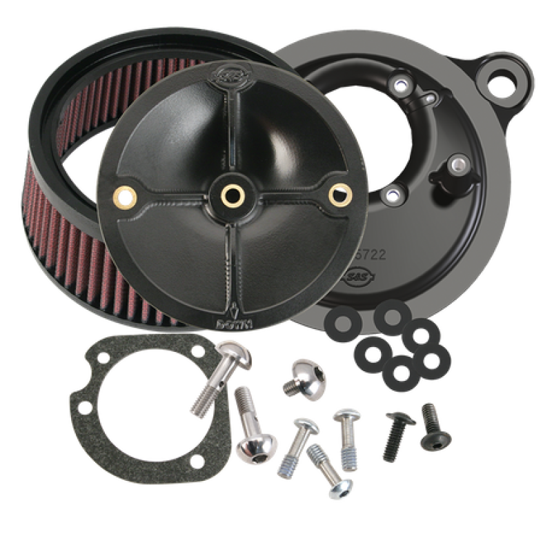 S&S Cycle 170-0301B - SSC170-0301B - S&S Cycle 08-17 Touring/16-17 Softail Models Stealth Air Cleaner Kit w/o Cover - Shipped in Europe - Tuningsupply.com