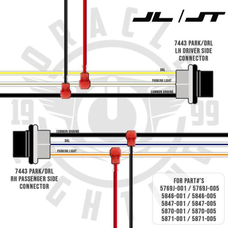 ORACLE Lighting 5769J-001 - ORL5769J-001 - Oracle Jeep Wrangler JL/Gladiator JT 7in. High Powered LED Headlights (Pair) - White - Shipped in Europe - Tuningsupply.com