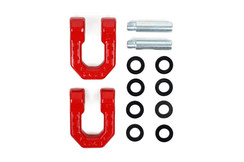 DV8 Offroad UNSK-01RD - DVEUNSK-01RD - DV8 Offroad Elite Series D-Ring Shackles - Pair (Red) - Shipped in Europe - Tuningsupply.com