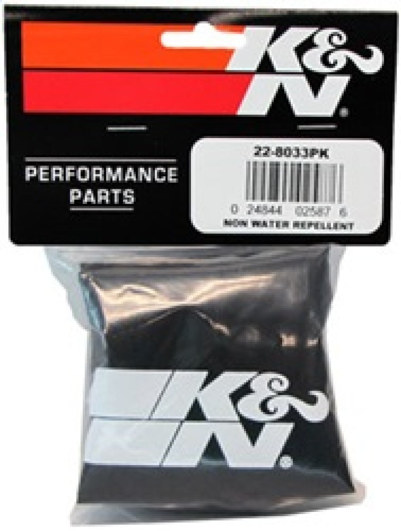 K&N Engineering 22-8033PK - KNN22-8033PK - K&N PreCharger Tapered Air Filter Wrap Black 6in Height / 6in Diameter - Shipped in Europe - Tuningsupply.com