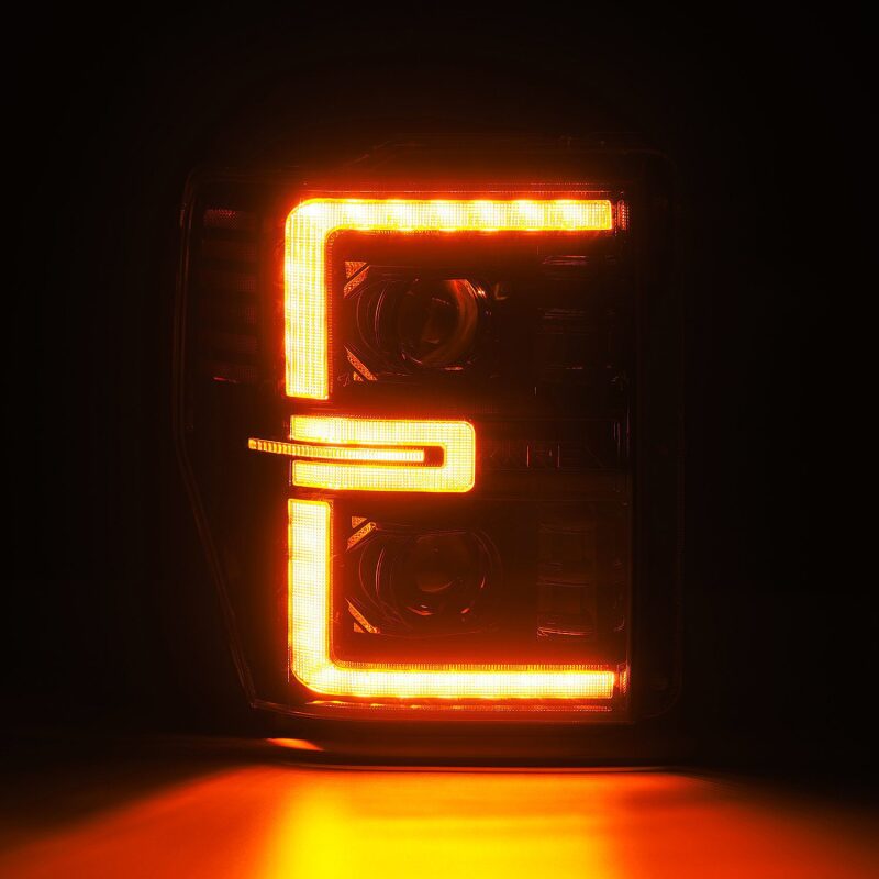 AlphaRex 880313 - ARX880313 - AlphaRex 08-10 Ford F250-550 LUXX-Series LED Projector Headlights Alpha-Blk w/Activ Light/Seq Signal - Shipped in Europe - Tuningsupply.com