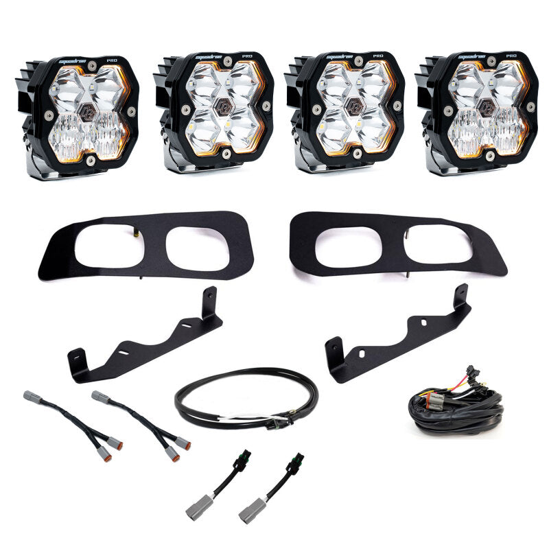 Baja Designs 440035UP - BAJ440035UP - Baja Designs 2023+ Ford SD Squardon Pro 2.0 Dual Fog Pocket Kit Upfitter (Multi Patterns) - Clear - Shipped in Europe - Tuningsupply.com