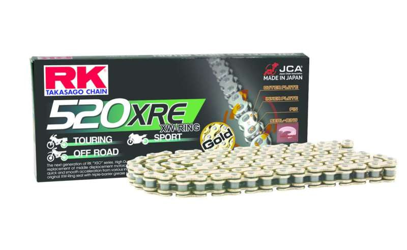 RK Chain GB520XRE-110 - RKCGB520XRE-110 - RK Chain GB520XRE-110L XW-Ring - Gold - Shipped in Europe - Tuningsupply.com