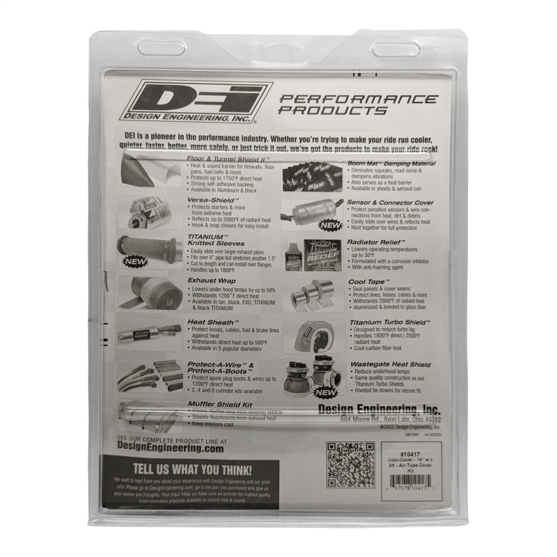 DEI 10417 - DEI10417 - DEI Cool-Cover 14in w x 3ft - Air-Tube Cover Kit - Shipped in Europe - Tuningsupply.com