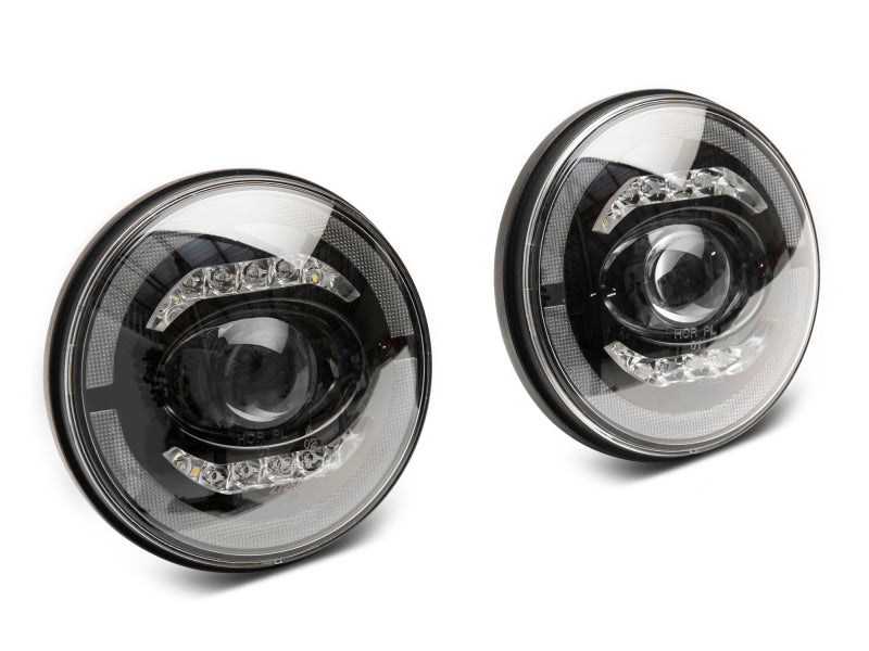Raxiom J132813 - RAXJ132813 - Raxiom 07-18 Jeep Wrangler JK Axial Series LED Headlights- Black Housing (Clear Lens) - Shipped in Europe - Tuningsupply.com