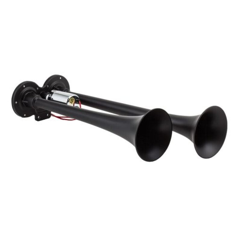 Kleinn Air Horns 102-1 - KLE102-1 - Kleinn Black Dual Horn/ 15In/12.25In - XCR2.0 Coated Zinc Alloy - Shipped in Europe - Tuningsupply.com