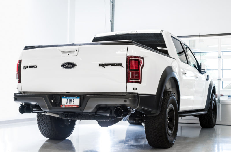 AWE Tuning 3015-33106 - AWE3015-33106 - AWE Tuning 2017+ Ford Raptor 0 FG Performance Exhaust System - w/ Diamond Black Tips - Shipped in Europe - Tuningsupply.com
