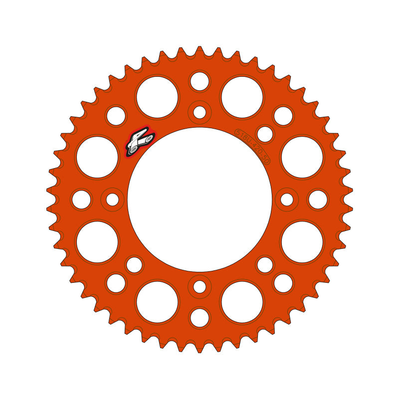 Renthal 518U-420-47GPOR - REN518U-420-47GPOR - Renthal 2025 KTM 65 Rear Chain Wheel - Orange 420-47GP Teeth - Shipped in Europe - Tuningsupply.com