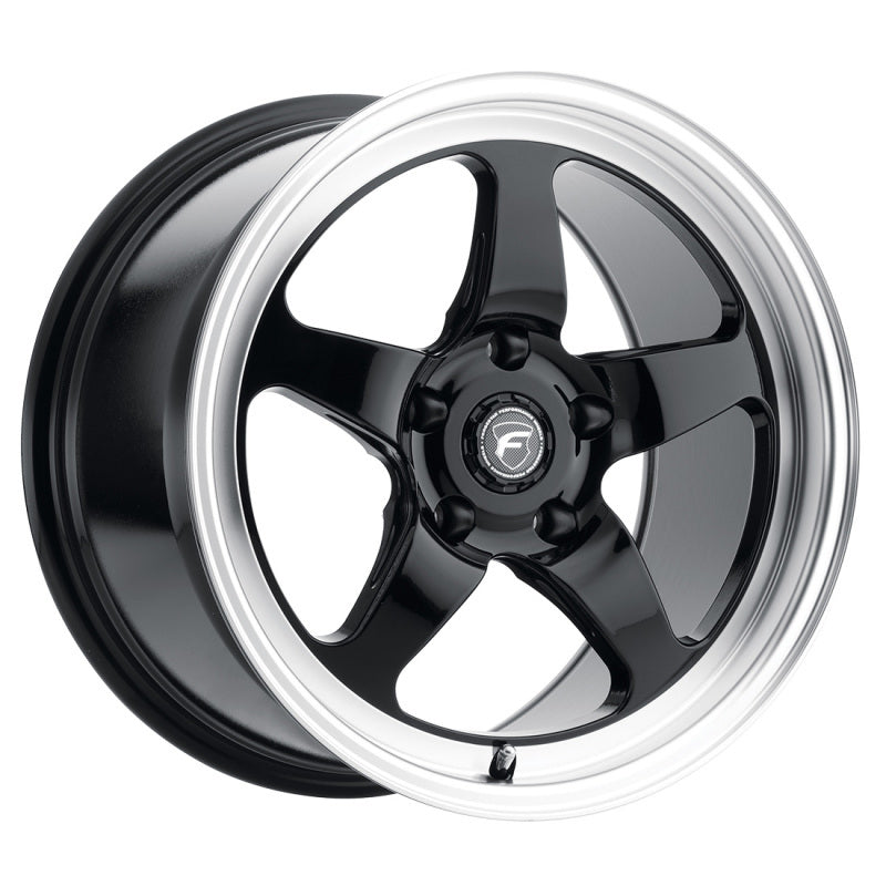 Forgestar F09180062P26 - FRGF09180062P26 - Forgestar D5 18x10 / 5x120.65 BP / ET+25 / 6.5in BS Gloss Black Machined Wheel - Shipped in Europe - Tuningsupply.com