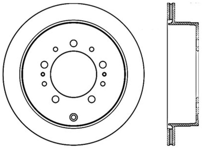 Stoptech 120.44157CRY - STO120.44157CRY - Stoptech 08-17 Toyota Land Cruiser / 08-17 Lexus LX Rear Premium Cryo Rotor - Shipped in Europe - Tuningsupply.com