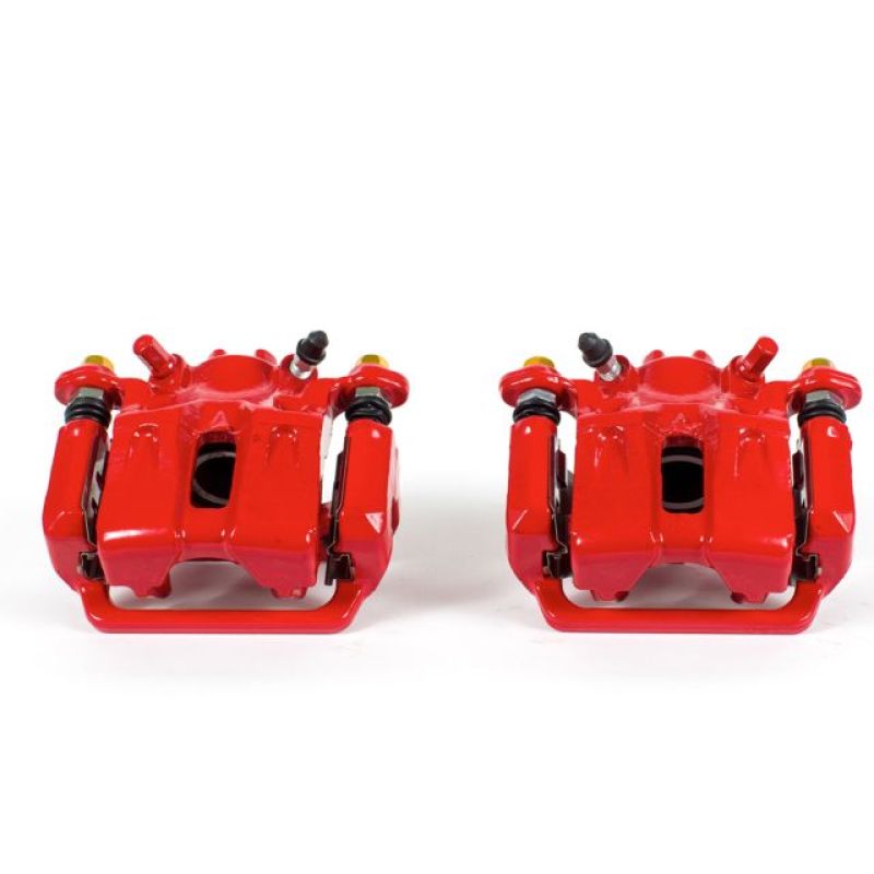 PowerStop S6026 - PSBS6026 - Power Stop 09-14 Acura TL Rear Red Calipers w/Brackets - Pair - Shipped in Europe - Tuningsupply.com