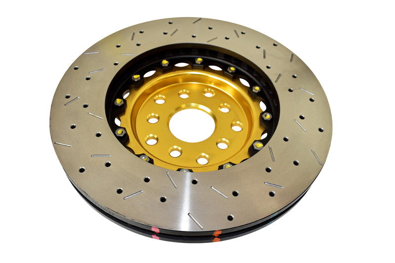 DBA DBA5654GLDXS-10 - DBADBA5654GLDXS-10 - DBA 04-07 STi/2017 BRZ w/Perf. Pkg. 10 Hole Front Drilled/Slotted 5000 Series 2 Pc Rotor w/Gold Hat - Shipped in Europe - Tuningsupply.com
