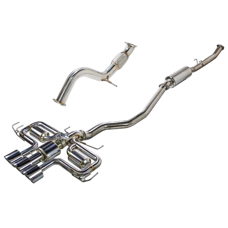 Remark RK-C3076H-09 - REMRK-C3076H-09 - Remark 2023+ Honda Civic Type-R (FL5) Triple Tip Catback Exhaust w/ Triple Tip & Front Pipe - Shipped in Europe - Tuningsupply.com