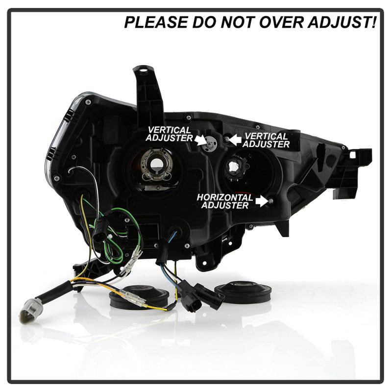 SPYDER 5088154 - SPY5088154 - Spyder 14-20 Toyota 4Runner Projector Headlights w/Seq. LED Turn Sig. LED White Light Bar Park Light - Shipped in Europe - Tuningsupply.com