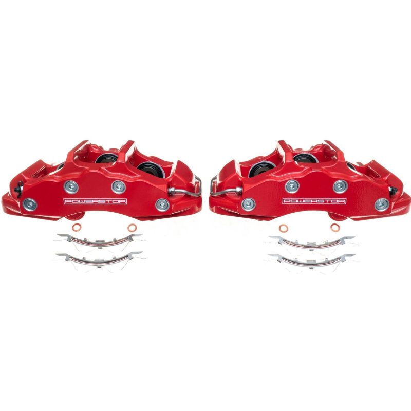 PowerStop S15042 - PSBS15042 - Power Stop 06-13 Chevrolet Corvette Front Red Calipers - Pair - Shipped in Europe - Tuningsupply.com