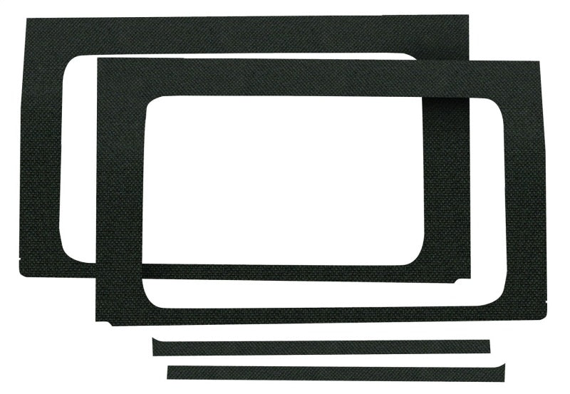 DEI 50173 - DEI50173 - DEI 18-23 Jeep Wrangler JL 4-Door Boom Mat Rear Side Window Trim - 4 Piece - Black - Shipped in Europe - Tuningsupply.com
