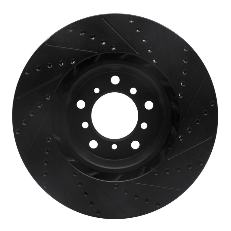 R1 Concepts 633-31055D - RNC633-31055D - R1 01-06 BMW M3 Right Front Drilled & Slotted Black Brake Rotor - Shipped in Europe - Tuningsupply.com