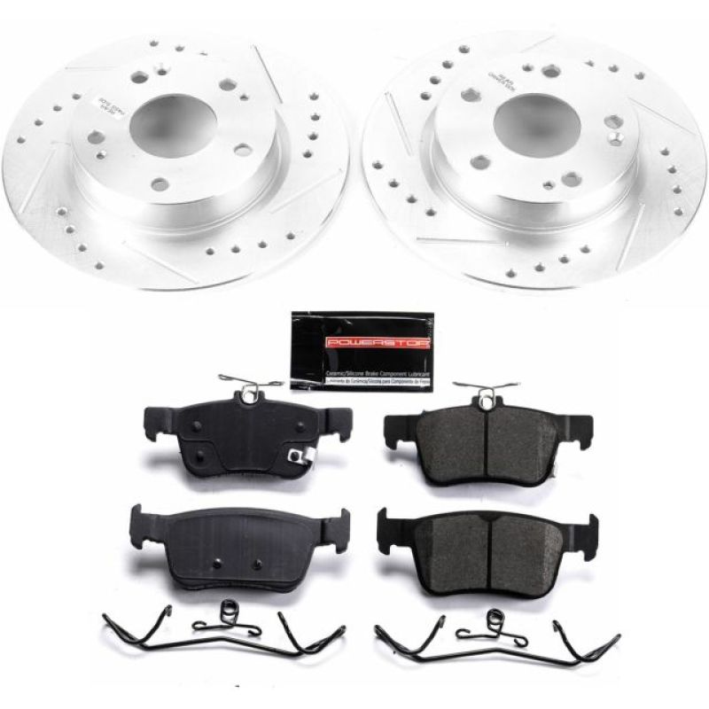 PowerStop K7725 - PSBK7725 - Power Stop 16-19 Honda Civic Rear Z23 Evolution Sport Brake Kit - Shipped in Europe - Tuningsupply.com
