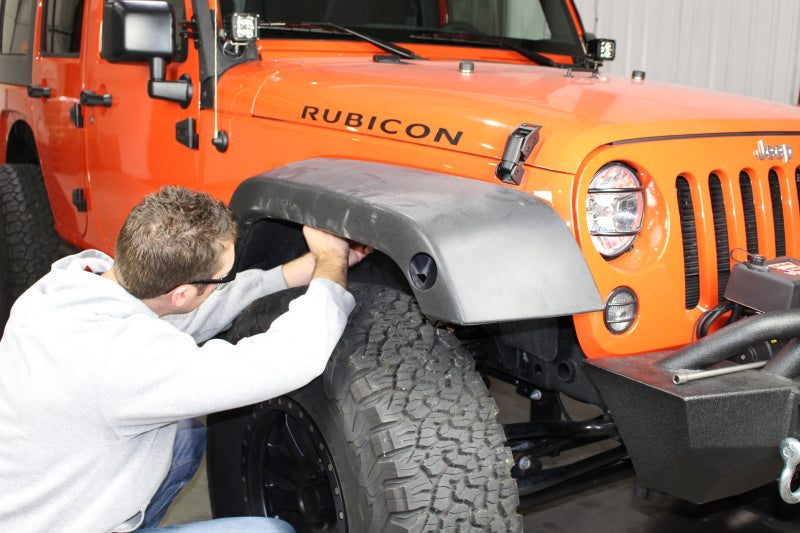 Fishbone Offroad FB33006 - FBOFB33006 - Fishbone Offroad 07-18 Jeep Wrangler Front/Rear Tube Fenders - Aluminum Blk Txtrd Pwdrcoat(Set Of 4) - Shipped in Europe - Tuningsupply.com