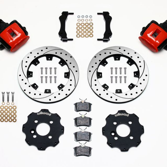 Wilwood 140-10885-DR - WIL140-10885-DR - Wilwood Combination Parking Brake Rear Kit 11.75in Drilled Red Mini Cooper - Shipped in Europe - Tuningsupply.com