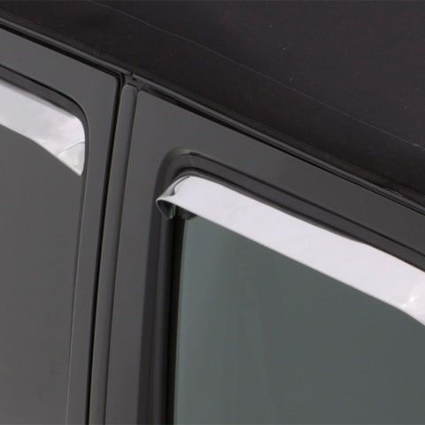 AVS 14412 - AVS14412 - AVS 84-96 Jeep Cherokee (4 Door) Ventshade Front & Rear Window Deflectors 4pc - Stainless - Shipped in Europe - Tuningsupply.com