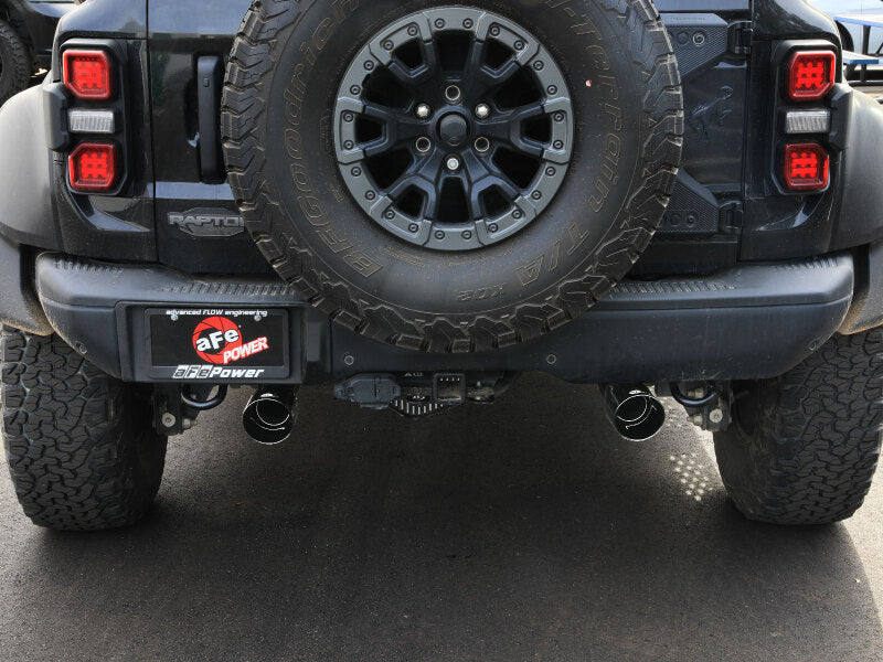aFe 49-33154-B - AFE49-33154-B - aFe 22-26 Ford Bronco V6 3.0L (tt) Vulcan Series 3in 304SS Cat-Back Exhaust System w/ Black Tips - Shipped in Europe - Tuningsupply.com