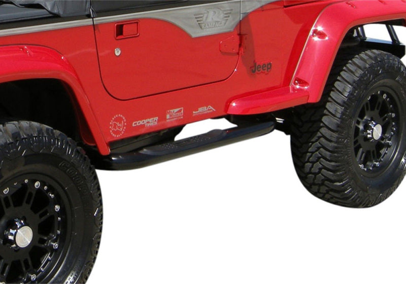 Rampage 8625 - RAM8625 - Rampage 1987-1995 Jeep Wrangler(YJ) 3 Inch Round Nerf Bar - Black - Shipped in Europe - Tuningsupply.com