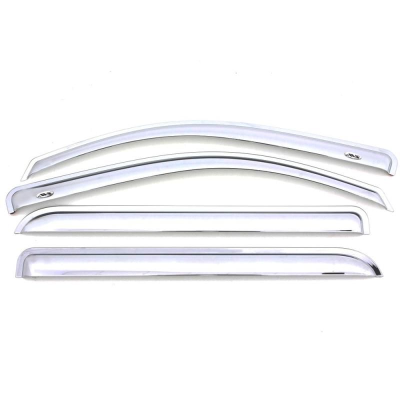 AVS 684953 - AVS684953 - AVS 99-16 Ford F-250 Super Duty Supercrew Ventvisor Front & Rear Window Deflectors 4pc - Chrome - Shipped in Europe - Tuningsupply.com