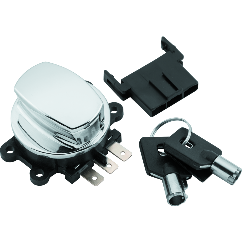 TwinPower 492398 - TWP492398 - Twin Power 94-13 FLHR Chrome 96-10 Softail 93-08 FXDWG Fat Bob Style Ignition Switch - Shipped in Europe - Tuningsupply.com