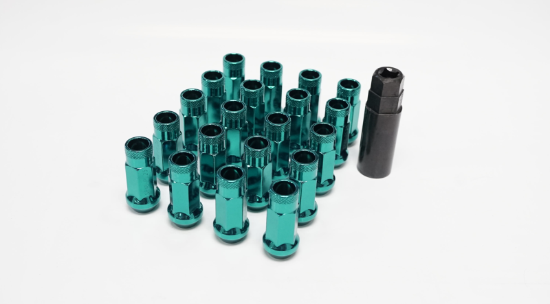 Wheel Mate 32905GB - WHM32905GB - Wheel Mate 12x1.25 48mm Muteki SR48 Green Blue Open End Lug Nuts - Shipped in Europe - Tuningsupply.com