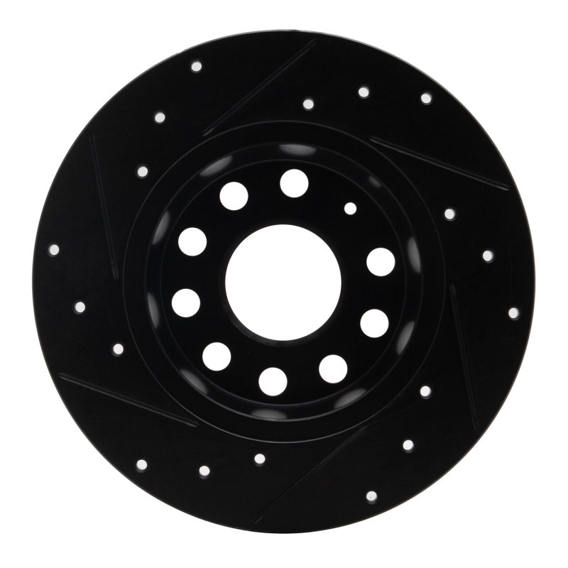 R1 Concepts 633-74031R - RNC633-74031R - R1 05-25 Audi A3 Sportback E-Tron Rear Right Drilled & Slotted Black Brake Rotor - Shipped in Europe - Tuningsupply.com