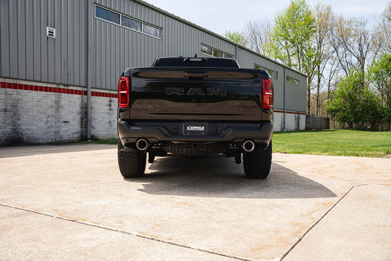 CORSA Performance 21389 - COR21389 - Corsa 25-26 RAM 1500 RHO Crew Cab 3.0L Turbo Cat-Back Dual Rear Exit w/ 5in Single Satin Pro Series - Shipped in Europe - Tuningsupply.com