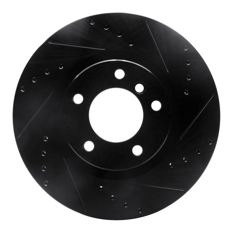 R1 Concepts 633-31036D - RNC633-31036D - R1 95-99 BMW M3 E36 Left Front Drilled & Slotted Black Brake Rotor - Shipped in Europe - Tuningsupply.com