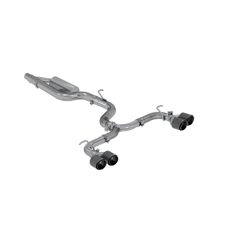 MBRP PS46033CF - MBRPS46033CF - MBRP 15-19 VW Golf R MK7/MK7.5 3in T304 Cat Back Exhaust w/ Carbon Fiber Tips - Shipped in Europe - Tuningsupply.com