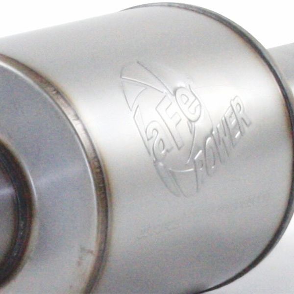 aFe 49-91014 - AFE49-91014 - aFe Atlas Exhausts Mufflers Al Steel EXH Muffler 4 ID In/Out 8 Dia x 12L AL - Shipped in Europe - Tuningsupply.com
