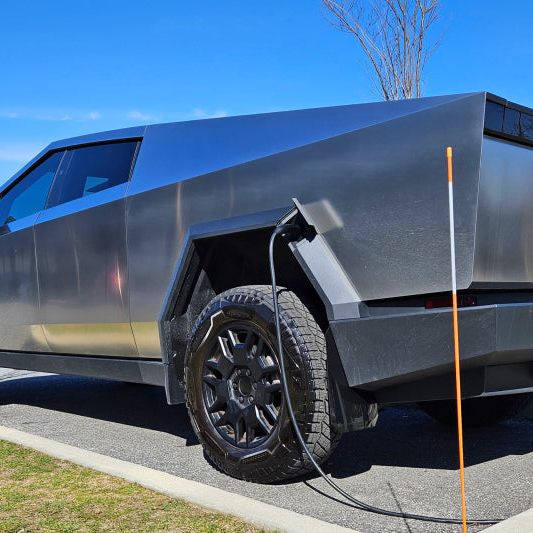 Rally Armor MF112-UR-BLK-MBK - RALMF112-UR-BLK-MBK - Rally Armor 24-25 Tesla Cybertruck Black UR Mud Flap Metallic Black Logo - Shipped in Europe - Tuningsupply.com